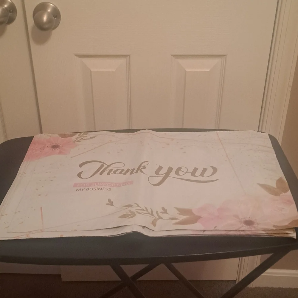 15 ct Flower 14.5×19 Thank You Poly Mailers